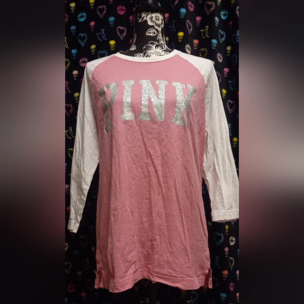 #6 VS Pink 3/4 Sleeve Tee🥰